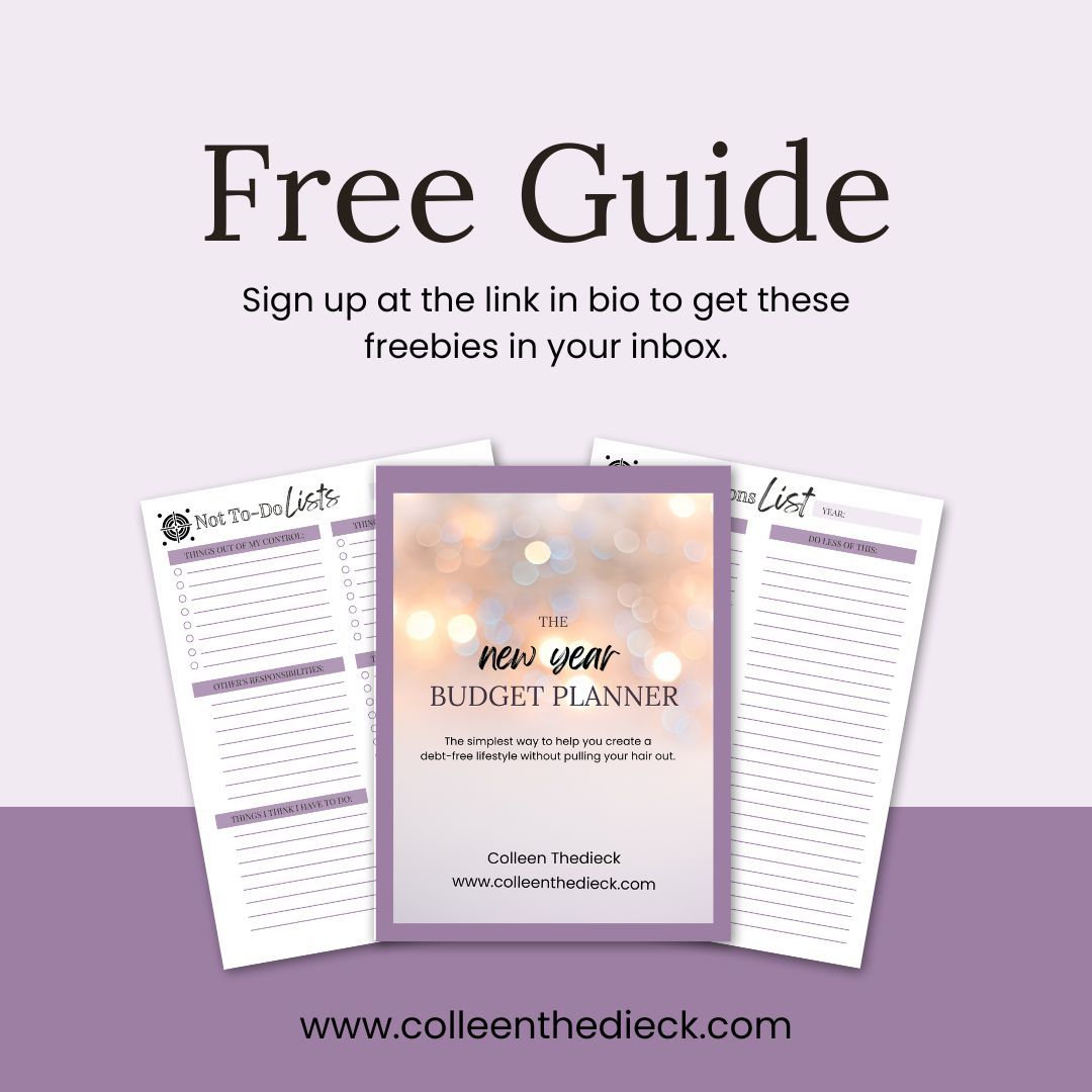 The holidays are coming in fast and if you or a friend would like to discover the art of budgeting, grab my freebie 💜

https://colleenthedieck.kit.com/newyearsbudget